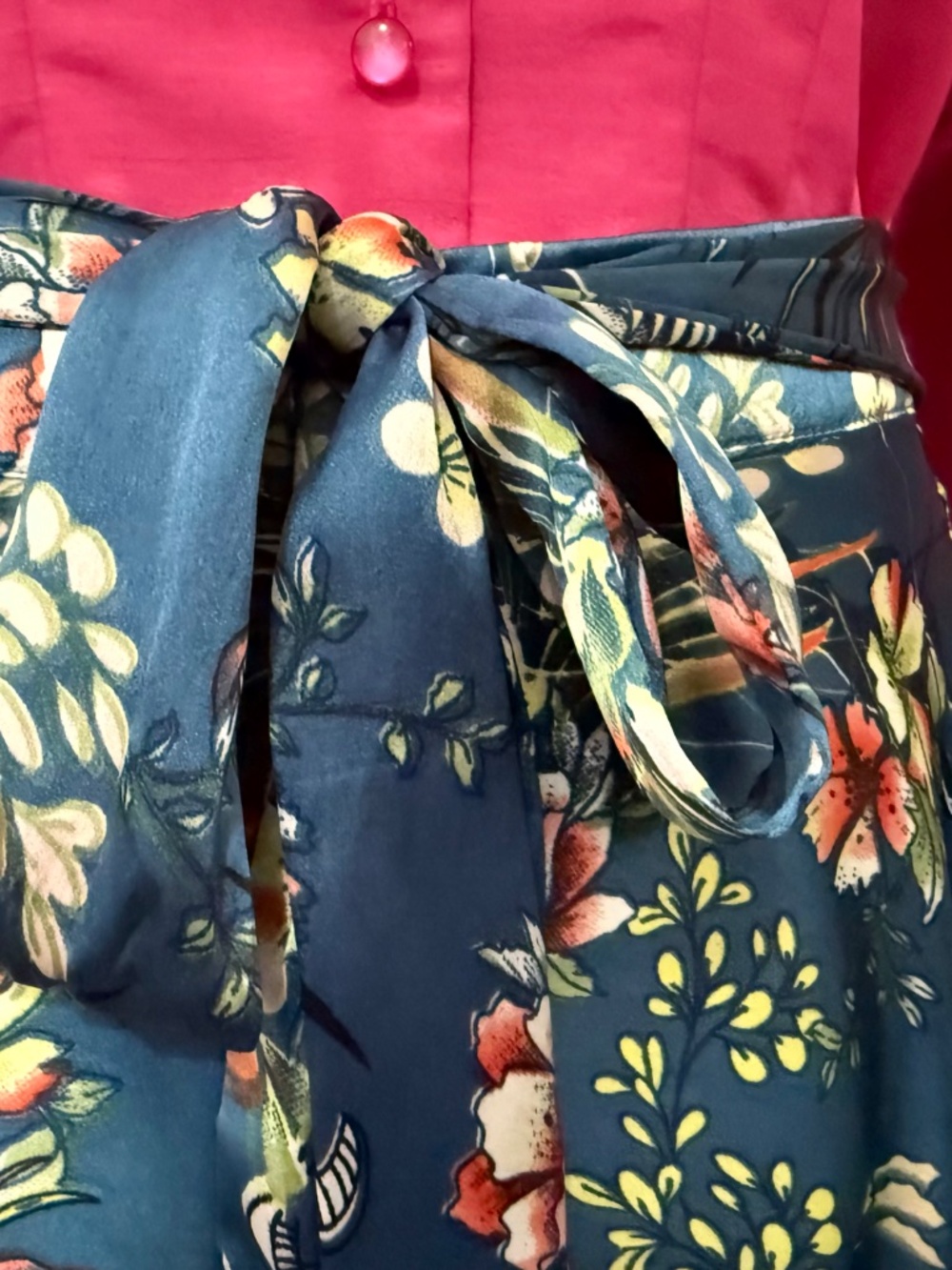 Elegant Chinoiserie Style Maxi Skirt. Versatile. Old Money, Quiet Luxury, SZ M - Picture 6 of 14